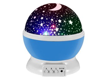 Dream Rotating Night Star Projection Lamp, Blue