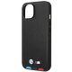 Apple iPhone 14 Plus 6,7\" BMW Leather Stamp Tricolor Magsafe Case Cover (Bmhmp14m22ptdk), Black