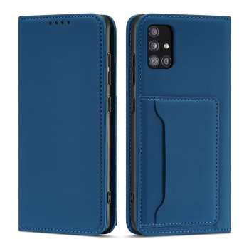 Samsung Galaxy A13 5G (SM-A136) Magnet Card Pouch Wallet Book Case Cover, Blue