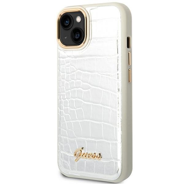Apple iPhone 14 Plus 6.7'' Guess Croco Collection Case Cover (GUHCP14MHGCRHS), Silver (0)
