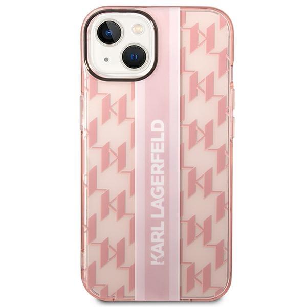 Apple iPhone 14 Plus 6.7" Karl Lagerfeld Mono Vertical Stripe Case Cover (KLHCP14MHKLSPCP), Pink (1)