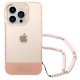 Guess Translucent Pearl Strap Case for iPhone 14 Pro 6.1\", Pink