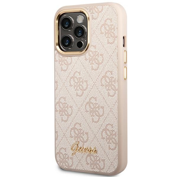 Guess 4G Vintage Gold Logo case for iPhone 14 Pro - pink (0)