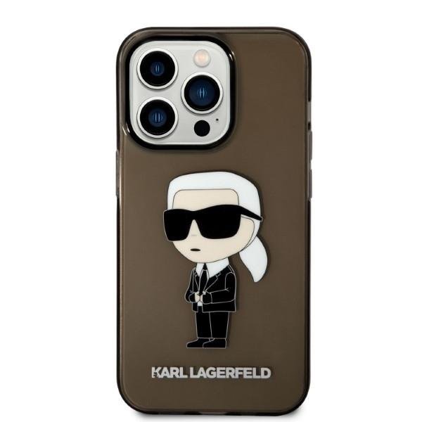 Apple iPhone 14 Pro 6.1'' Karl Lagerfeld Ikonik Karl Lagerfeld Case Cover (KLHCP14LHNIKTCK), Black (1)