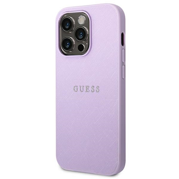 Guess iPhone 14 Pro Case Saffiano Strap Purple (0)
