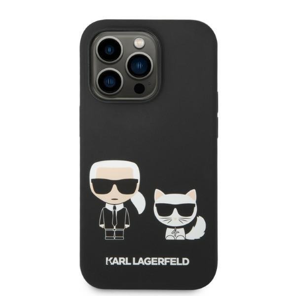 Apple iPhone 14 Pro 6.1'' Karl Lagerfeld Liquid Silicone Karl&Choupette Magsafe Case Cover (KLHMP14LSSKCK), Black (1)