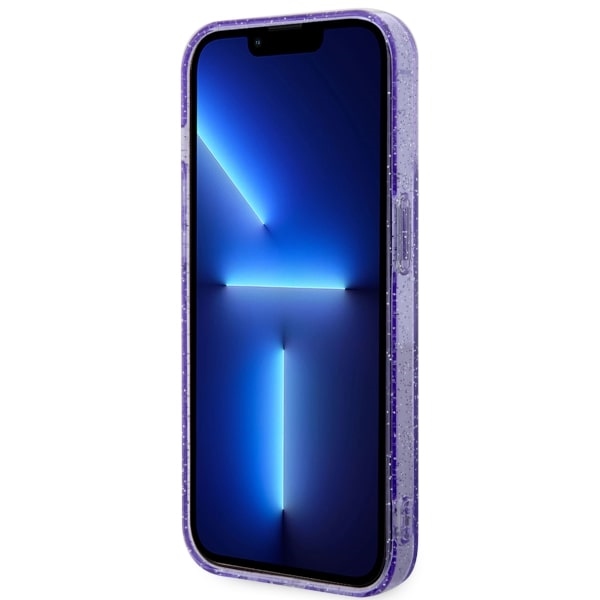 Guess iPhone 14 Pro Case IML Glitter Gold MagSafe, Purple (3)