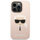 Karl Lagerfeld KLHCP14XSLKHLP iPhone 14 Pro Max 6.7 \"hardcase pink / pink Silicone Karl`s Head