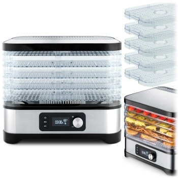 Berdsen BD-690 Food Dehydrator for Fruit, Herbs and Meat, silver