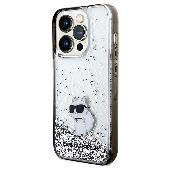 Apple iPhone 14 Pro Max 6.7'' Karl Lagerfeld Liquid Glitter Choupette Cover Case, Transparent (0)
