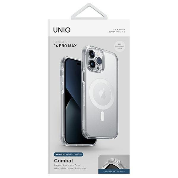 Uniq Combat case iPhone 14 Pro Max 6.7" Magclick Charging transparent/dove satin clear (0)