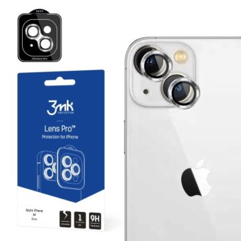Camera Glass for iPhone 14 Pro Max / 14 Pro 9H for 3mk Lens Protection Pro Series Lens - Silver