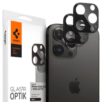 Apple iPhone 14 Pro 6.1'' / 14 Pro Max 6.7'' Spigen Optik.Tr CAmera Protector 2-Pack with Frame, Black