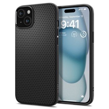 Apple iPhone 15 6.1'' Spigen Liquid Air Case Cover, Black