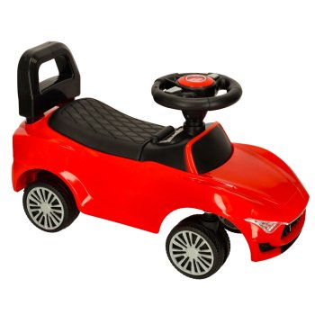 Step Car with Push Handle Kids Ride On Toy Vehicle with Sound and Light, Red