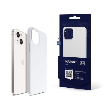 Apple iPhone 15 6.1'' 3MK Hardy Silicone Magcase Case Cover, Silver White