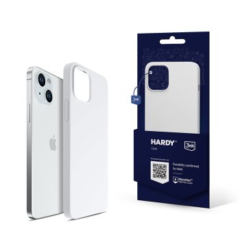 Apple iPhone 15 6.1'' 3MK Hardy Silicone Magcase Case Cover, Silver White