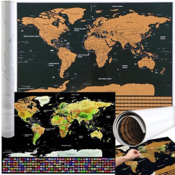 World Map Scratch Card Poster Best Gift for Traveler 23443