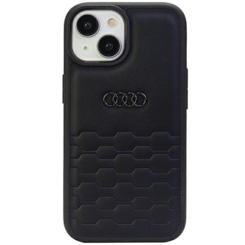 Apple iPhone 15 Plus 6.7'' Audi GT Synthetic Leather Case Cover, Black