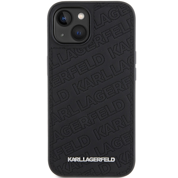 Apple iPhone 15 Plus 6.7'' Karl Lagerfeld Quilted K Pattern Cover Case, Black (1)