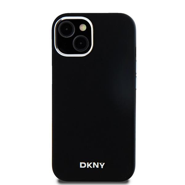 Apple iPhone 15 Plus 6.7'' DKNY Liquid Silicone Small Metal Logo MagSafe Case Cover, Black (1)
