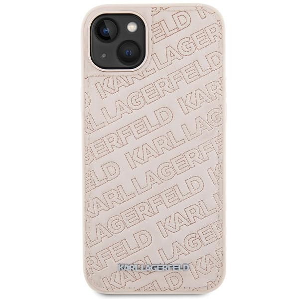 Apple iPhone 15 Plus 6.7'' Karl Lagerfeld Quilted K Pattern Cover Case, Pink (1)