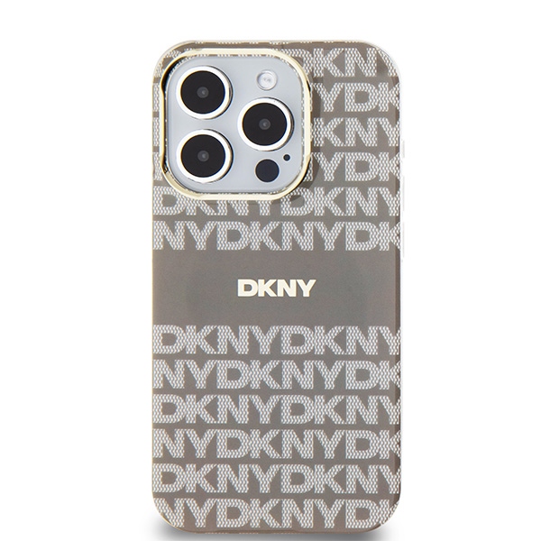 Apple iPhone 15 Pro 6.1'' DKNY IML Mono Stripe MagSafe Case Cover, Beige (1)
