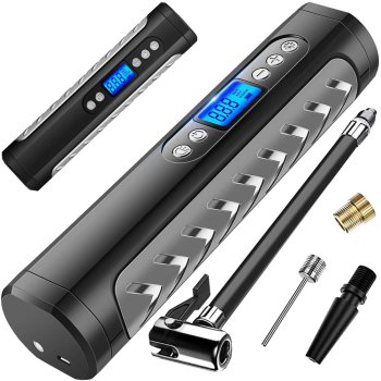 Portable Rechargeable Air Compressor Pump for Car and Bike, 10 bar, 150 PSI, LCD Display