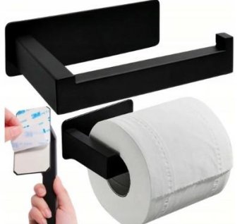 Stainless Steel Toilet Paper Holder, Black