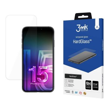 Apple iPhone 15 6.1'' 3MK HardGlass Tempered Glass Screen Protector