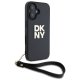 DKNY DKHCP16SPBSWSK iPhone 16 6.1" black/black hardcase Wrist Strap Stock Logo