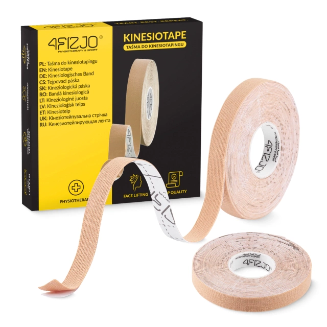 Kinesiology Tape for Face Taping 5 m x 1 cm, Beige