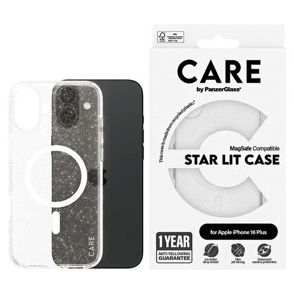 Apple iPhone 16 Plus 6.7'' CARE by PanzerGlass Flagship Star Lit MagSafe Case Cover, White