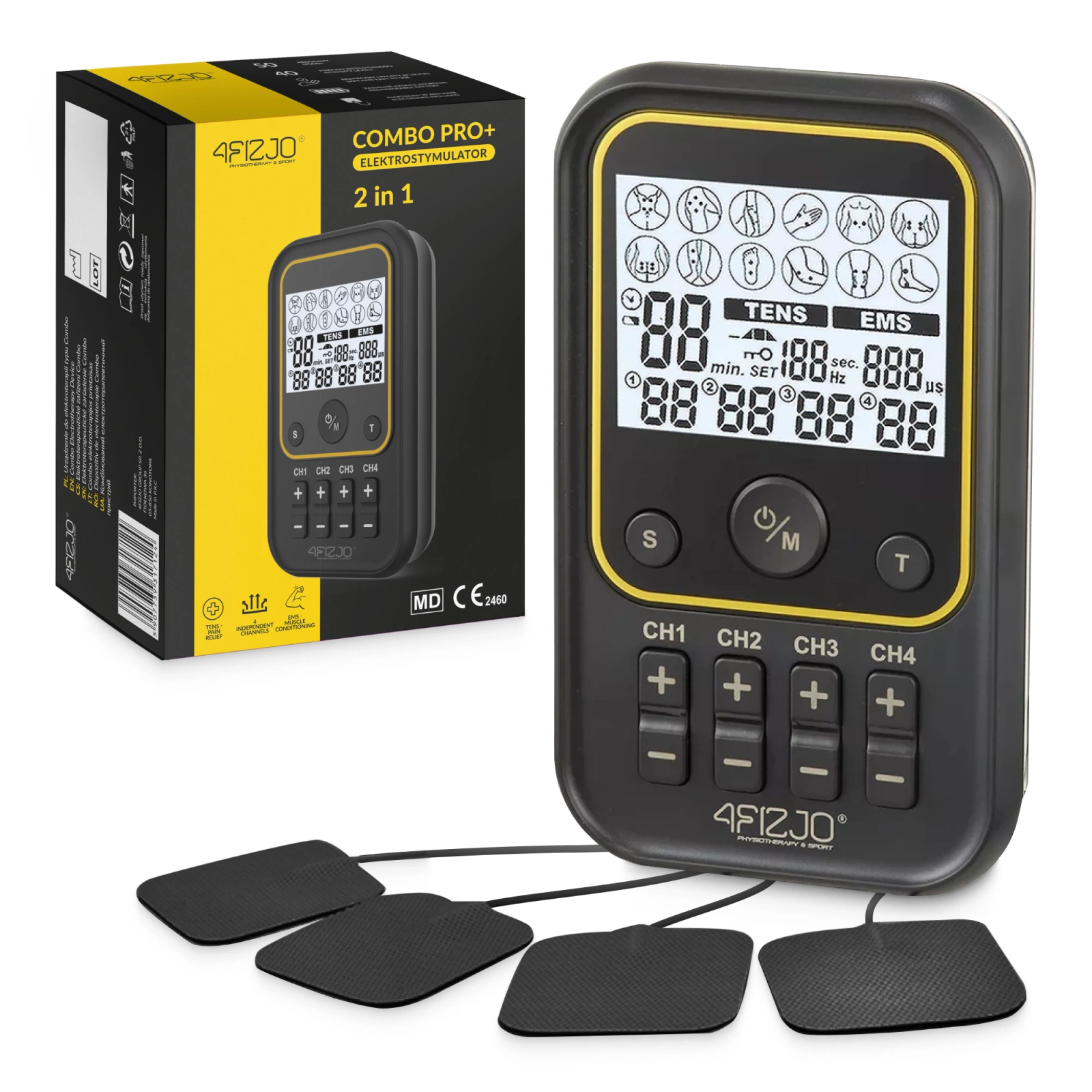4FIZJO Combo PRO+ Wireless Muscle Stimulator TENS EMS Unit