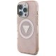 Guess IML Metal Glitter 4G Circle Triangle MagSafe Phone Case Cover iPhone 16 Pro Max - Pink
