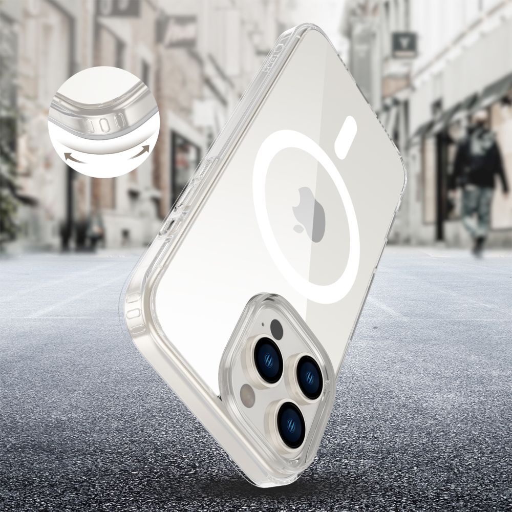 Tech-Protect Flexair Hybrid CC Magsafe iPhone 16 Pro Max Case - Clear (2)