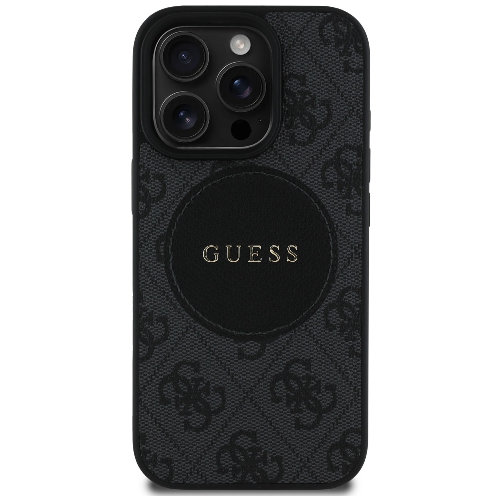 Guess 4G Circle Classic Logo MagSafe Phone Case Cover iPhone 16 Pro Max - black (1)