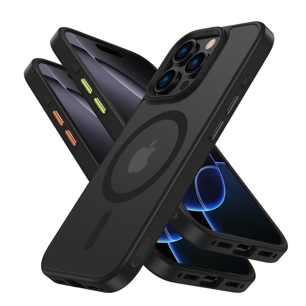 Tech-Protect MagMat Magsafe 3-set iPhone 16 Pro Max Case - Matte Black (0)