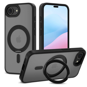 Apple iPhone 16e / 17e / SE (2025) 6.1'' Tech-Protect MagRing MagSafe Case Cover, Black