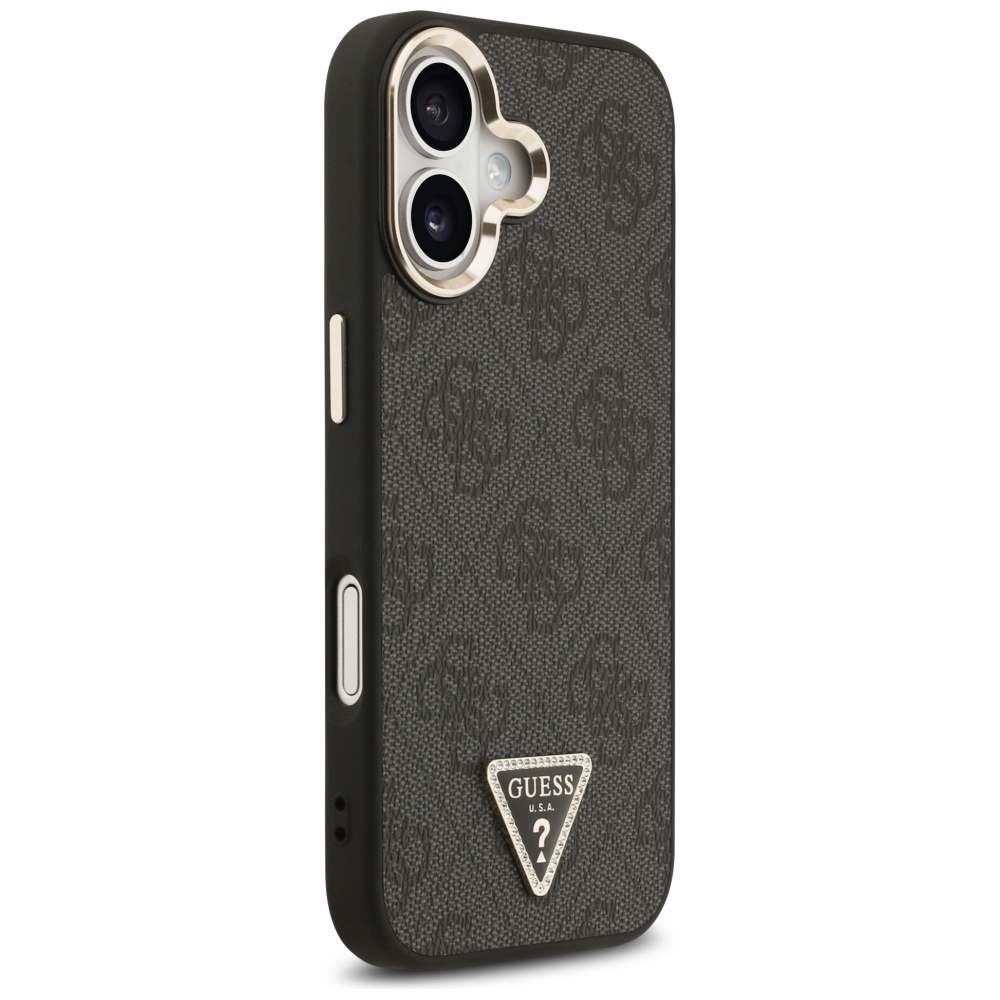 Guess 4G Triangle Logo MagSafe Phone Case Cover iPhone 17 - Black and Gold (2)