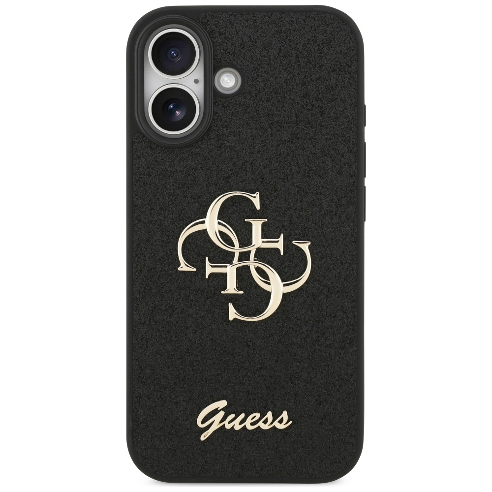 Guess Fixed Glitter Big 4G Phone Case Cover iPhone 17 - black (1)