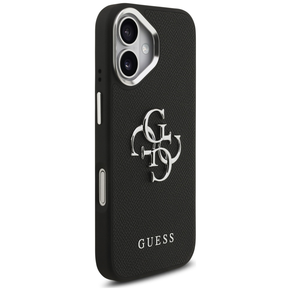 Guess Grained Big 4G Classic Logo Phone Case Cover iPhone 17 - black (2)