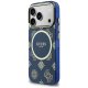 Guess IML Peony Dot MagSafe Phone Case Cover iPhone 17 Pro - Blue