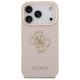 Guess Grained Big 4G & Classic Logo iPhone 17 Pro Case - Pink