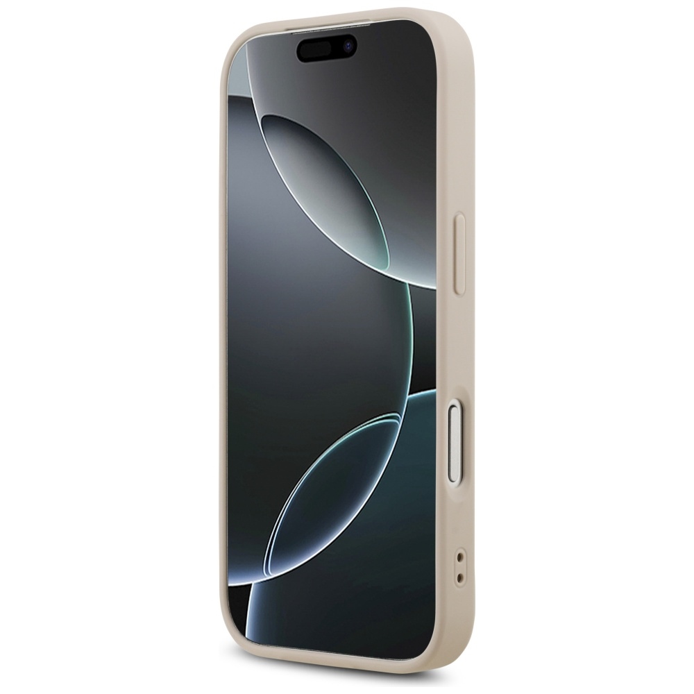 Guess Leather 4G Triangle Strass MagSafe Phone Case Cover iPhone 17 Pro - Pink (3)