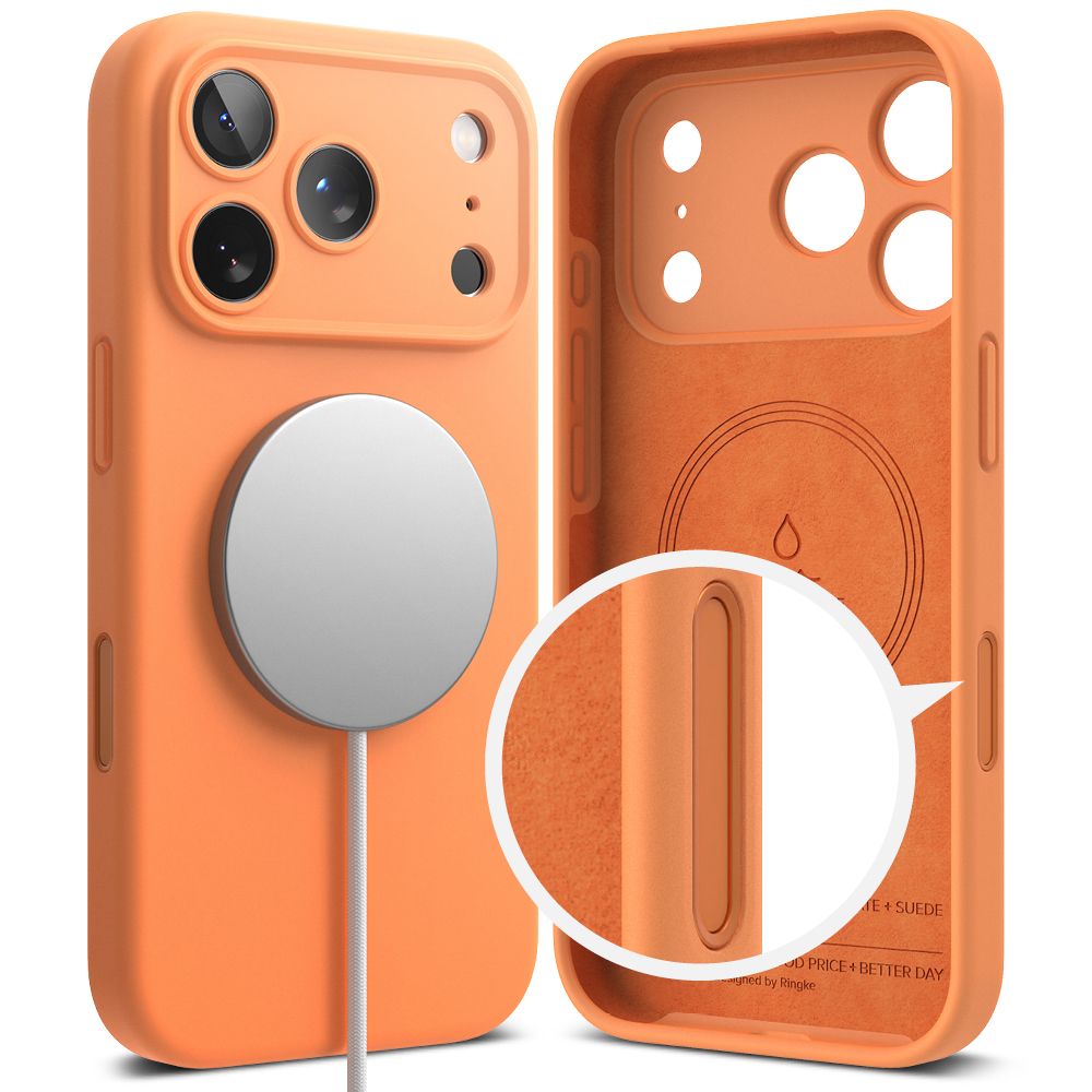 Ringke Silicone Magnetic MagSafe Phone Case Cover iPhone 17 Pro - Orange (1)