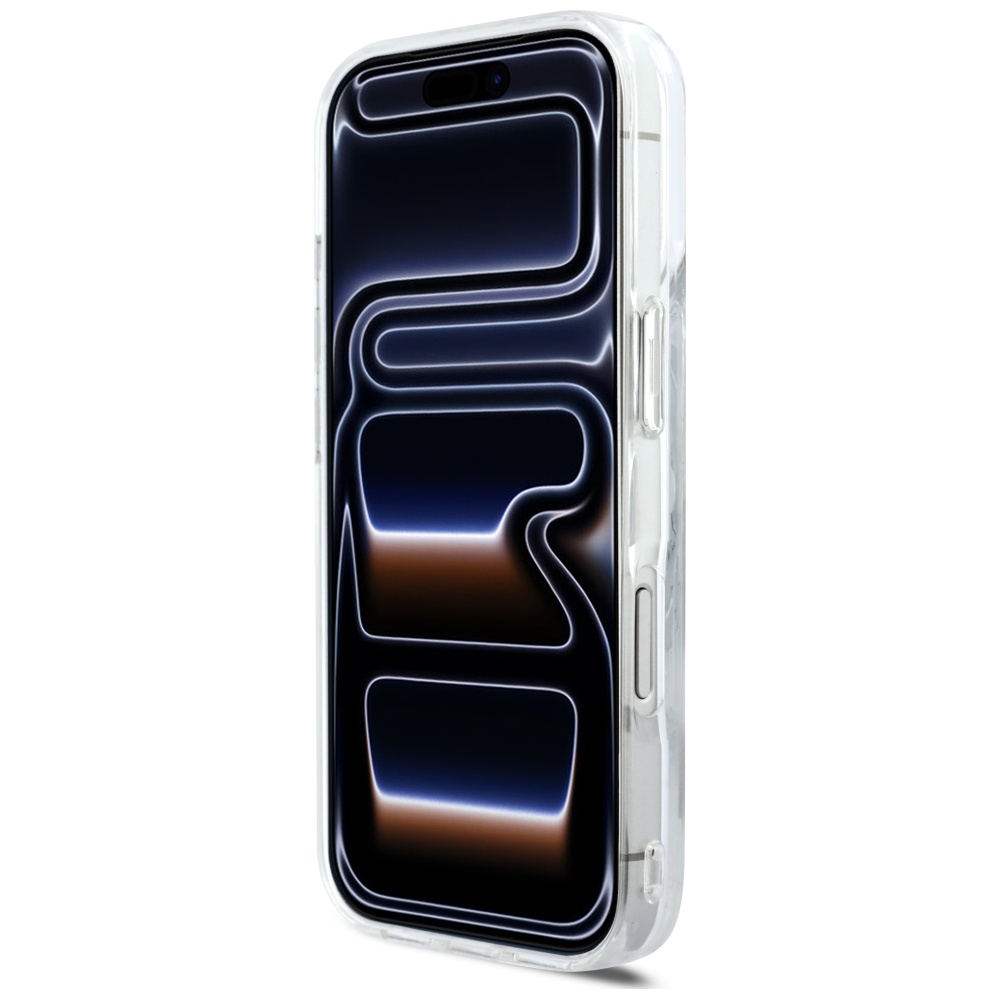 Karl Lagerfeld Liquid Glitter Karl Script Logo MagSafe Phone Case Cover iPhone 17 Pro - Clear (3)