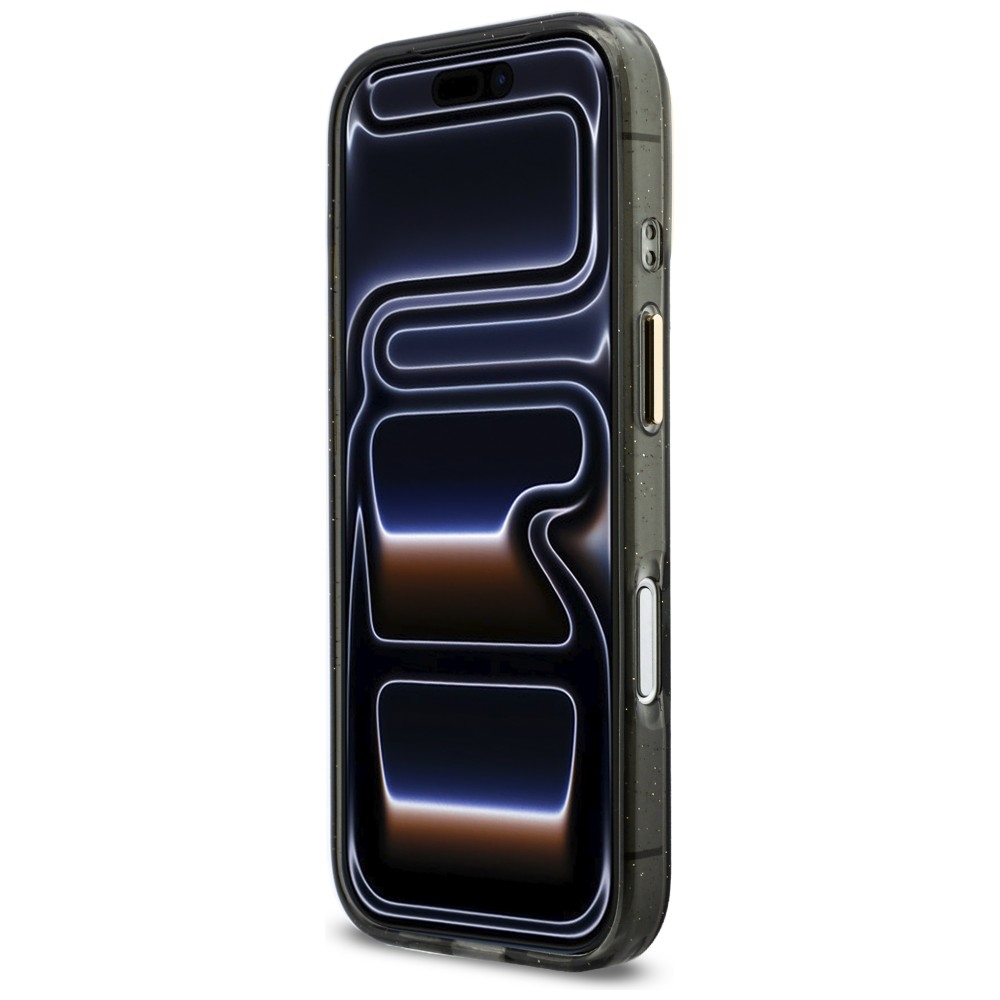 Guess IML Glitters Script Strap MagSafe Phone Case Cover iPhone 17 Pro - Black (3)