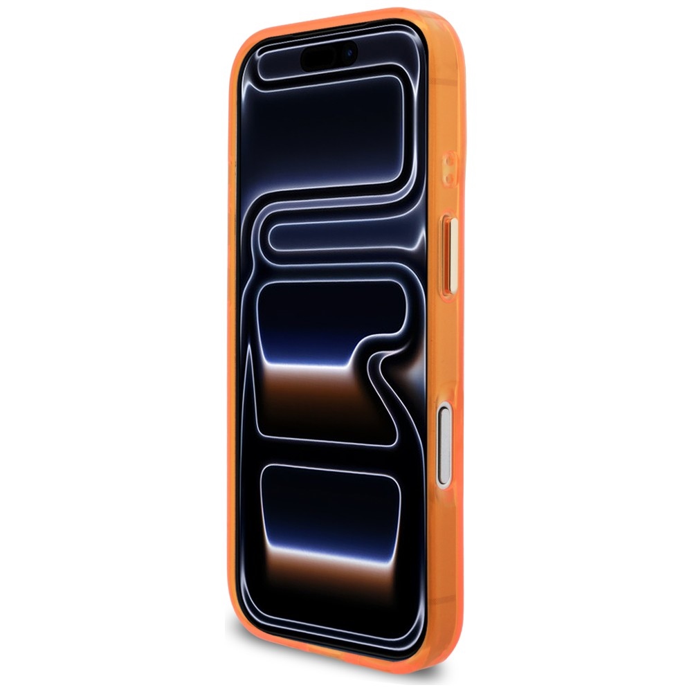 Guess IML Script Metal MagSafe Phone Case Cover iPhone 17 Pro - Orange (3)