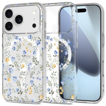 Tech-Protect FlexAir MagSafe Phone Case Cover iPhone 17 Pro - Daisies with Leaves